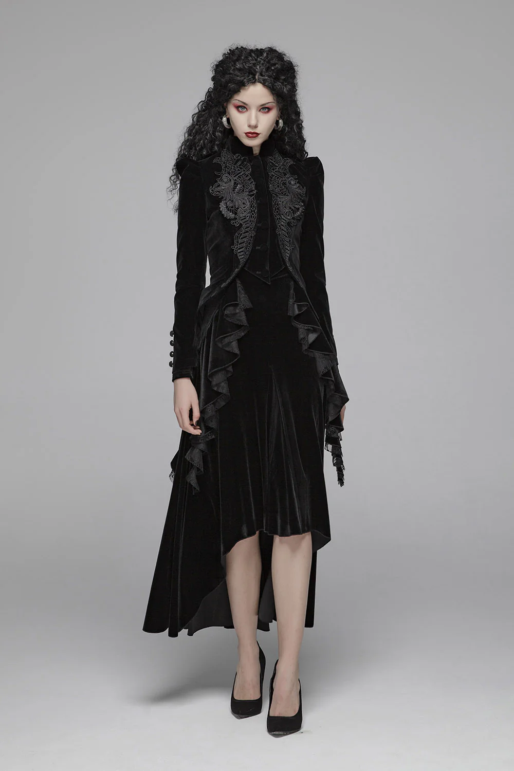 Vampire Goth Velvet Coat - Image 4
