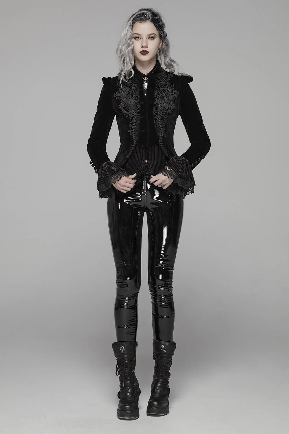 Vampire Goth Velvet Coat - Image 7
