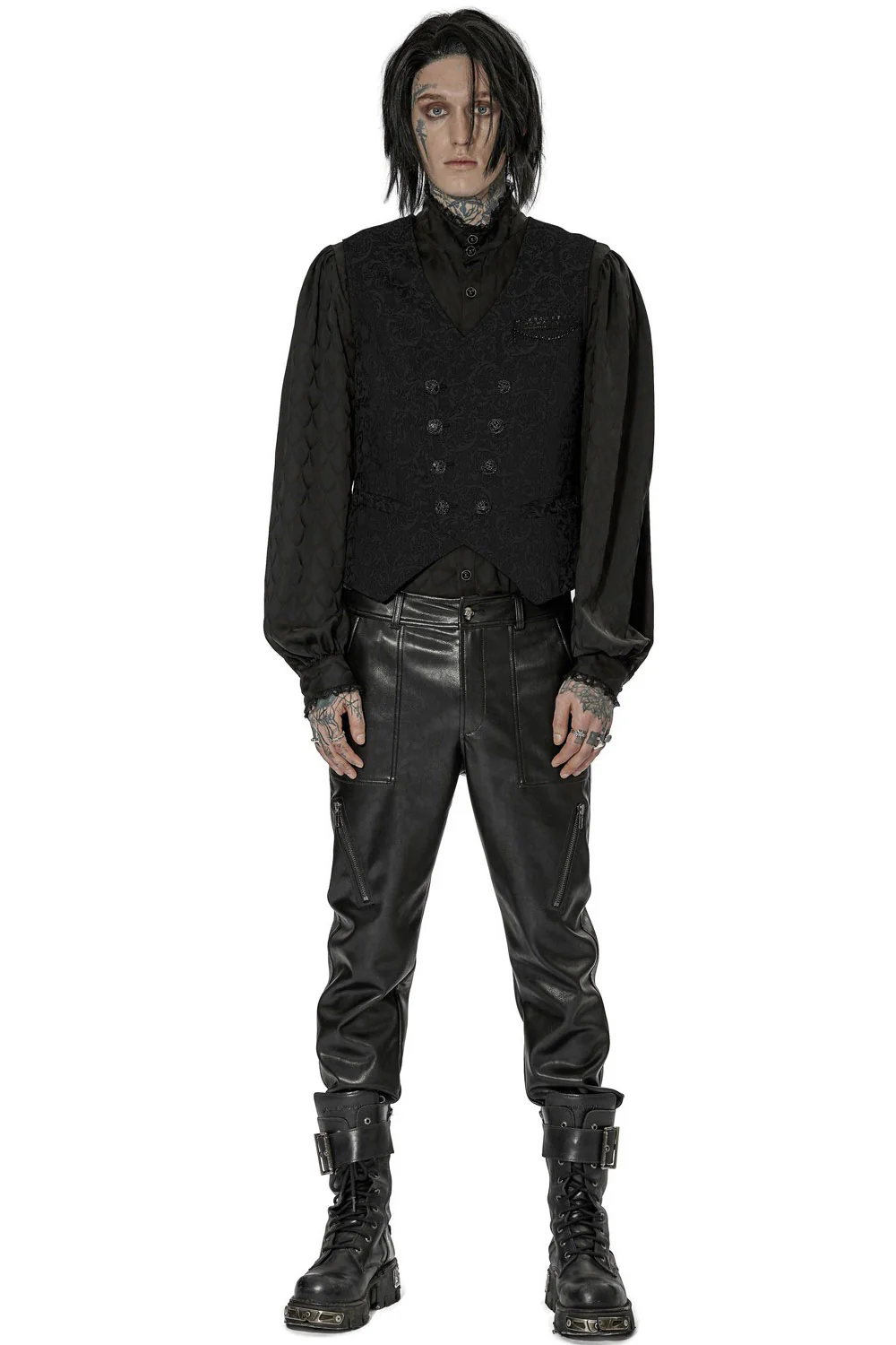 Vampire Tendencies Victorian Goth Vest [Black] - Image 4