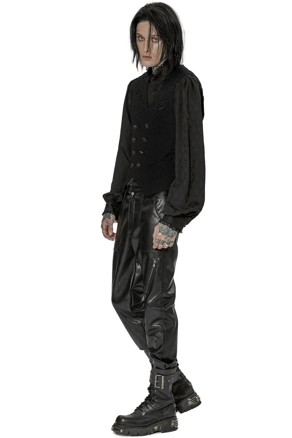 Vampire Tendencies Victorian Goth Vest [Black] - Image 7