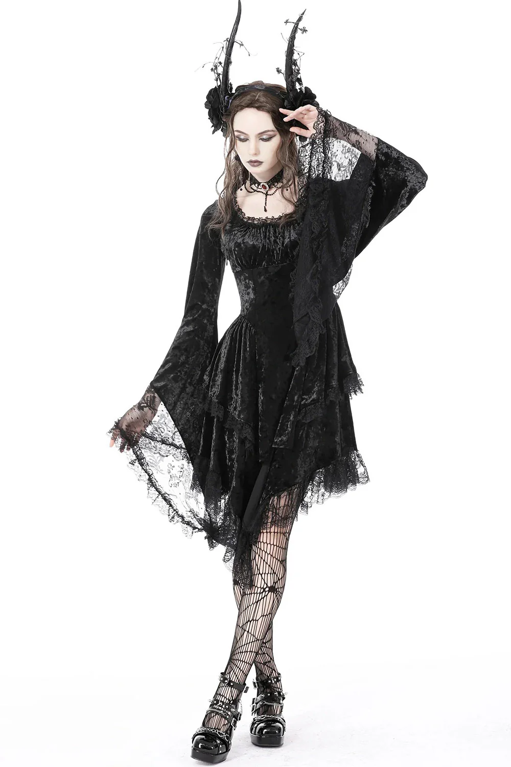 Vampire Veins Velvet Dress - Image 2