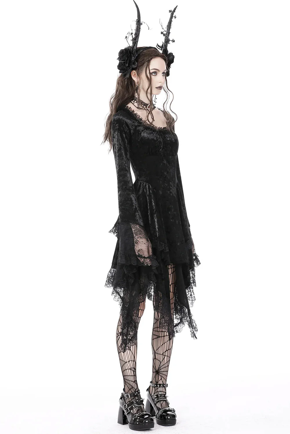 Vampire Veins Velvet Dress - Image 4