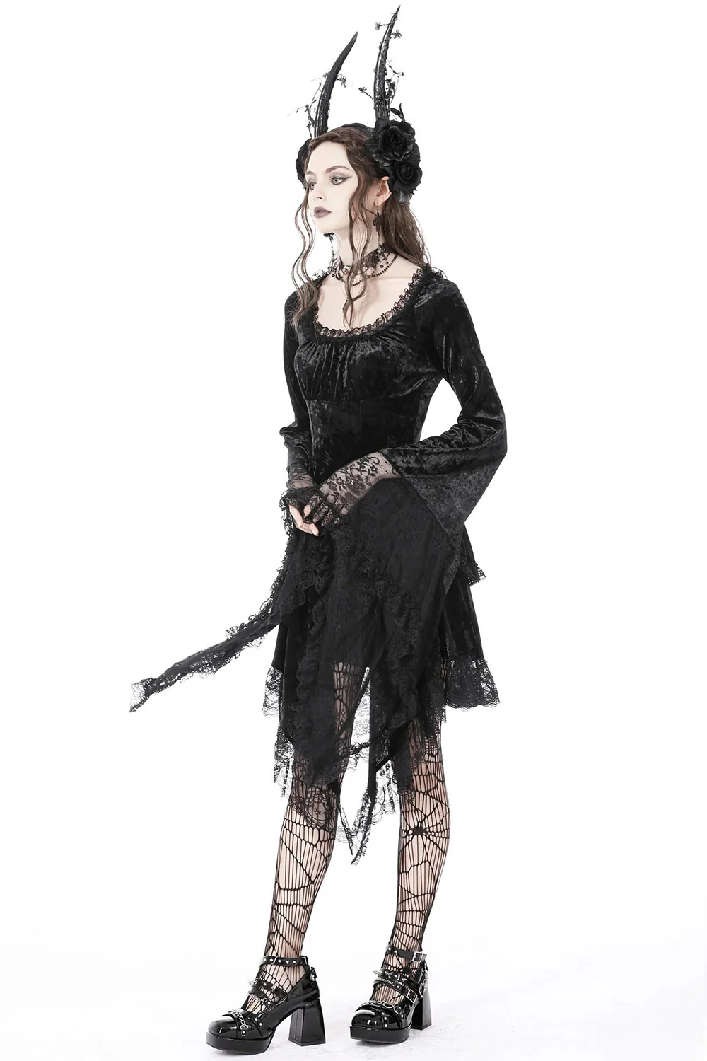 Vampire Veins Velvet Dress - Image 6