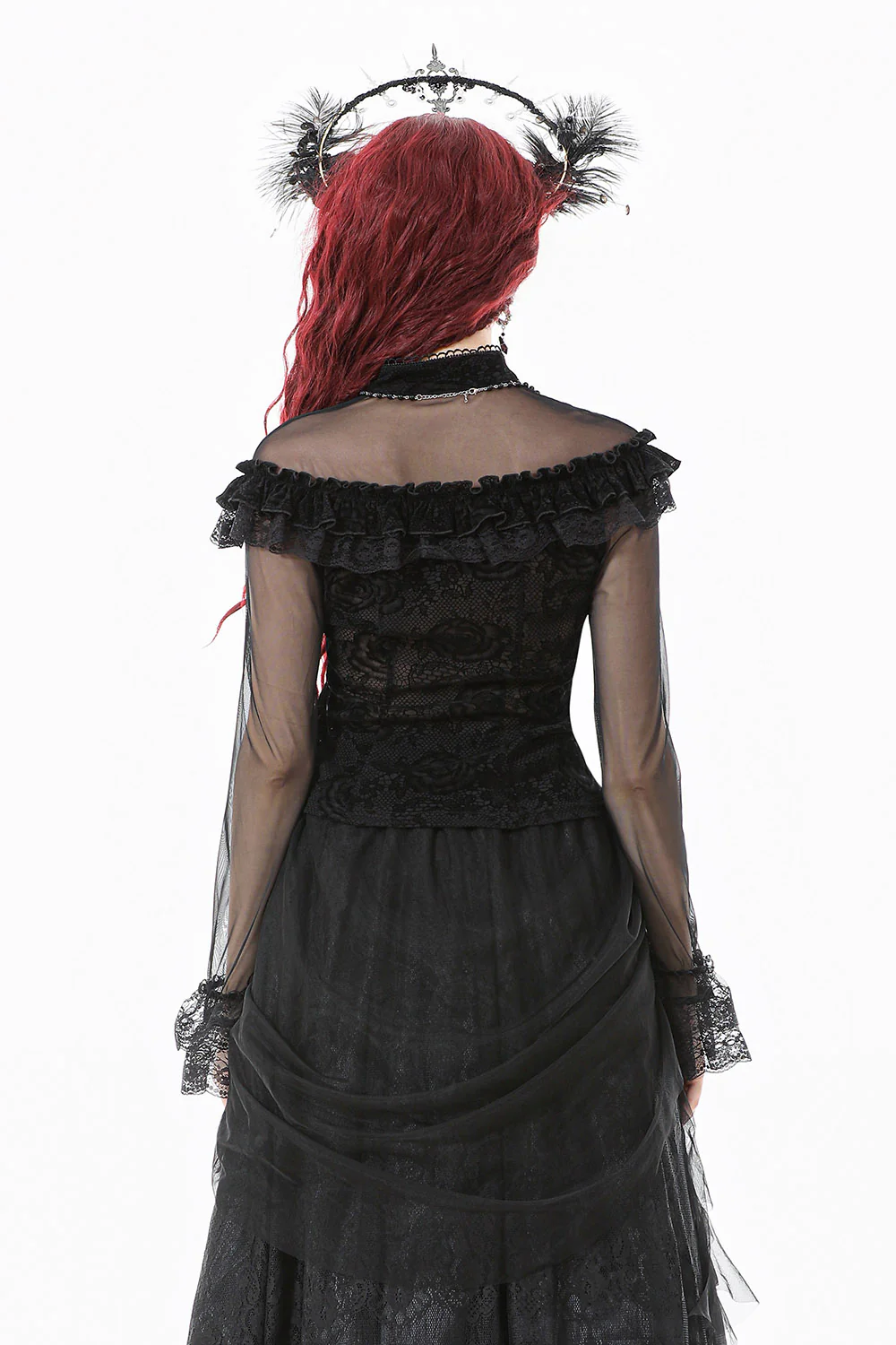 Vampirism Long Sleeve Ruffled Top - Image 4