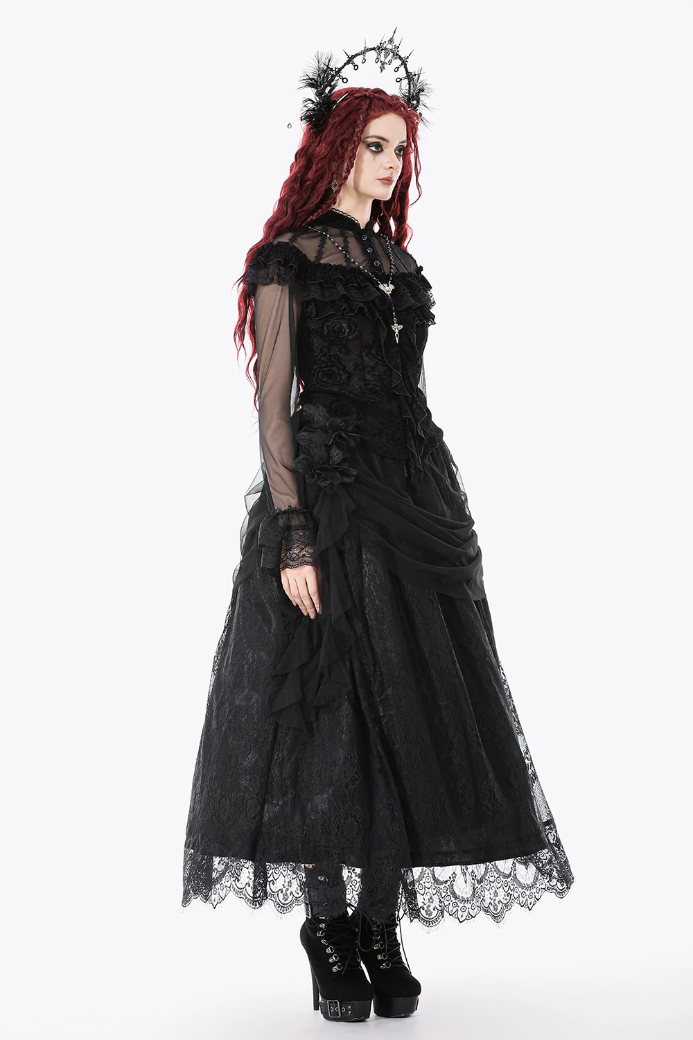 Vampirism Long Sleeve Ruffled Top - Image 6