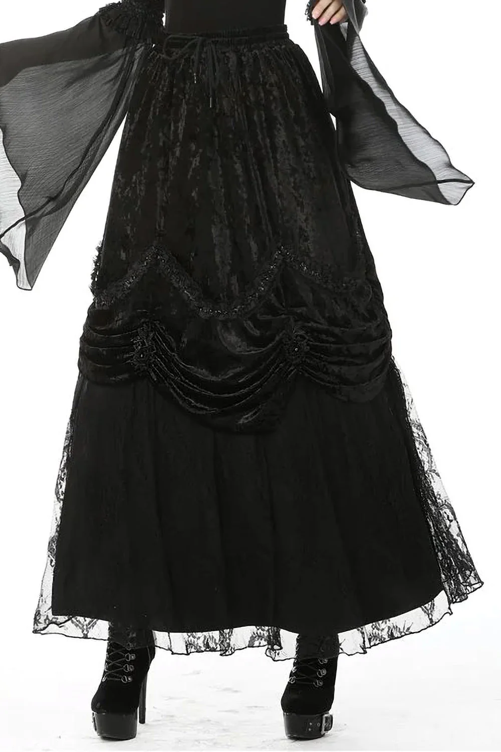 Vampren Velvet Maxi Skirt