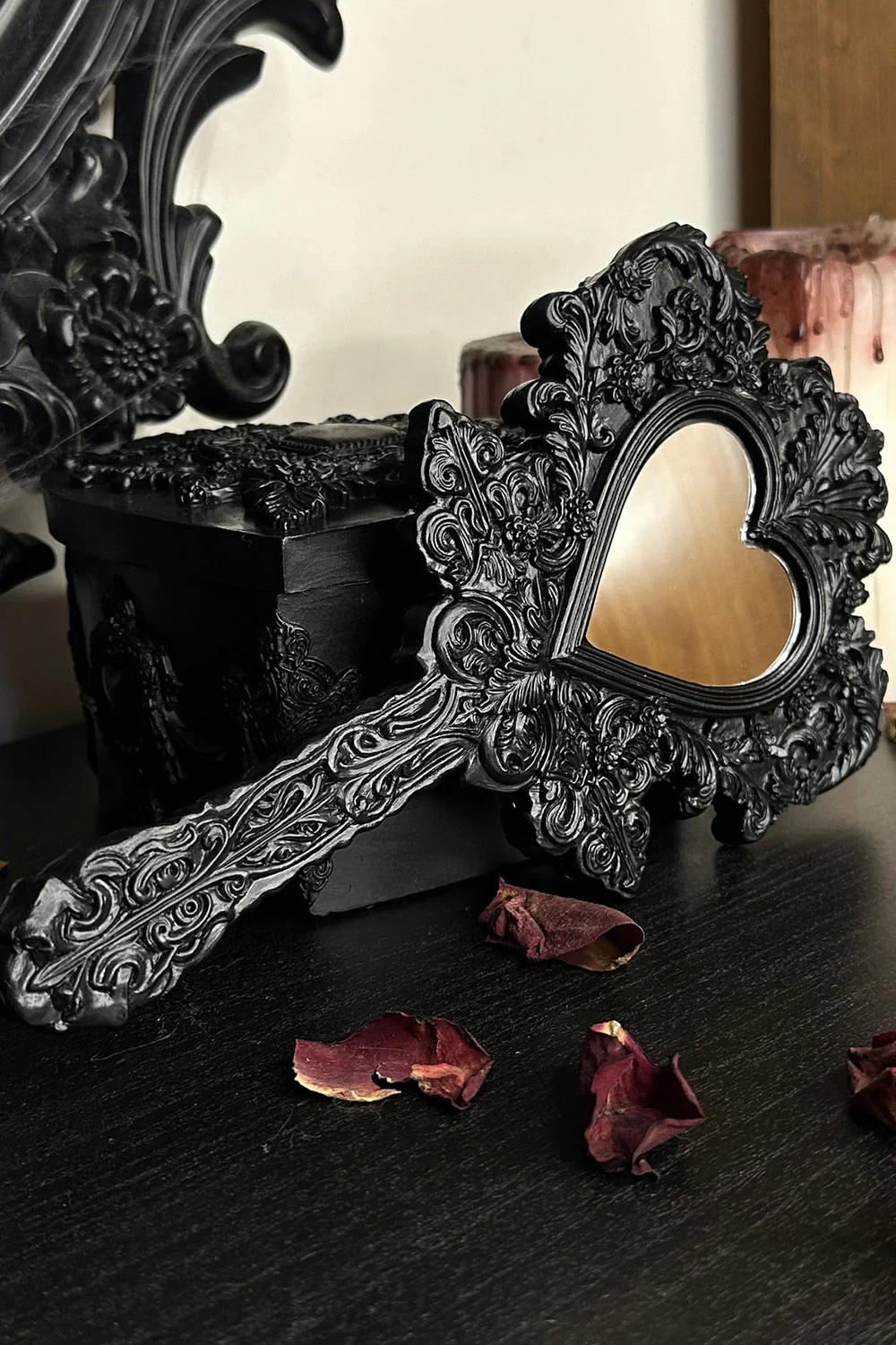 Vanity Valentine Gothic Hand Mirror - Image 5