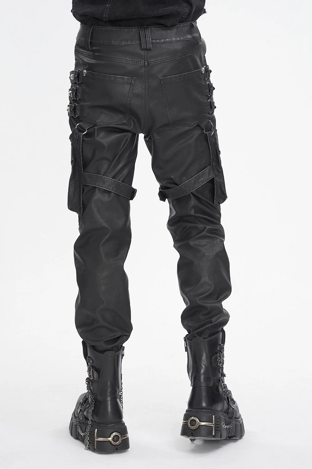 Vegan Leather Utility Goth Pants - Image 5