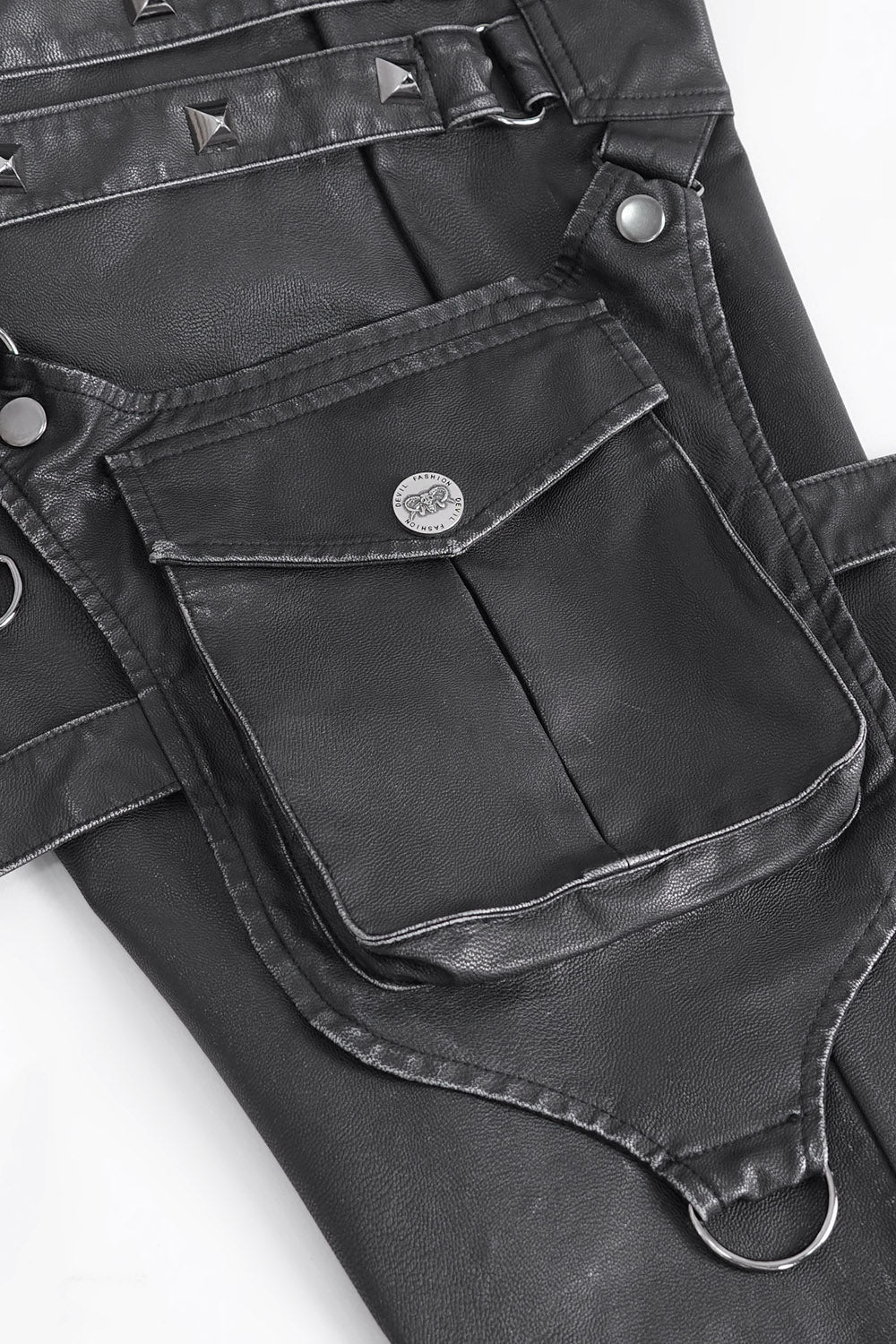 Vegan Leather Utility Goth Pants - Image 8