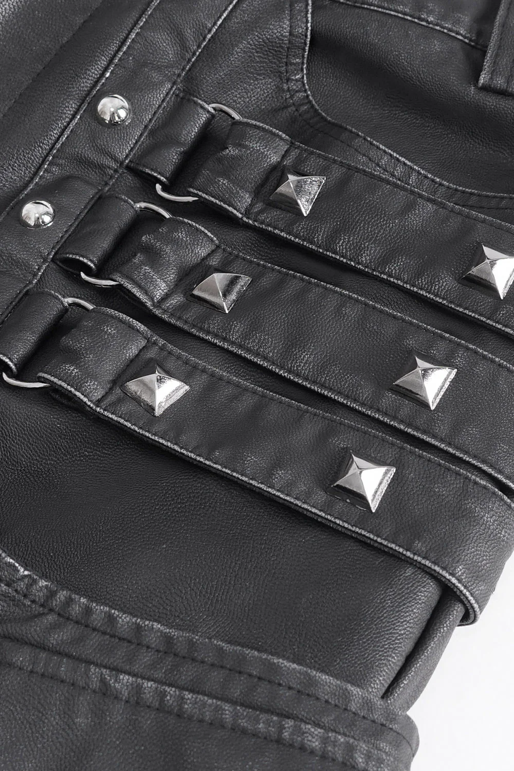 Vegan Leather Utility Goth Pants - Image 9