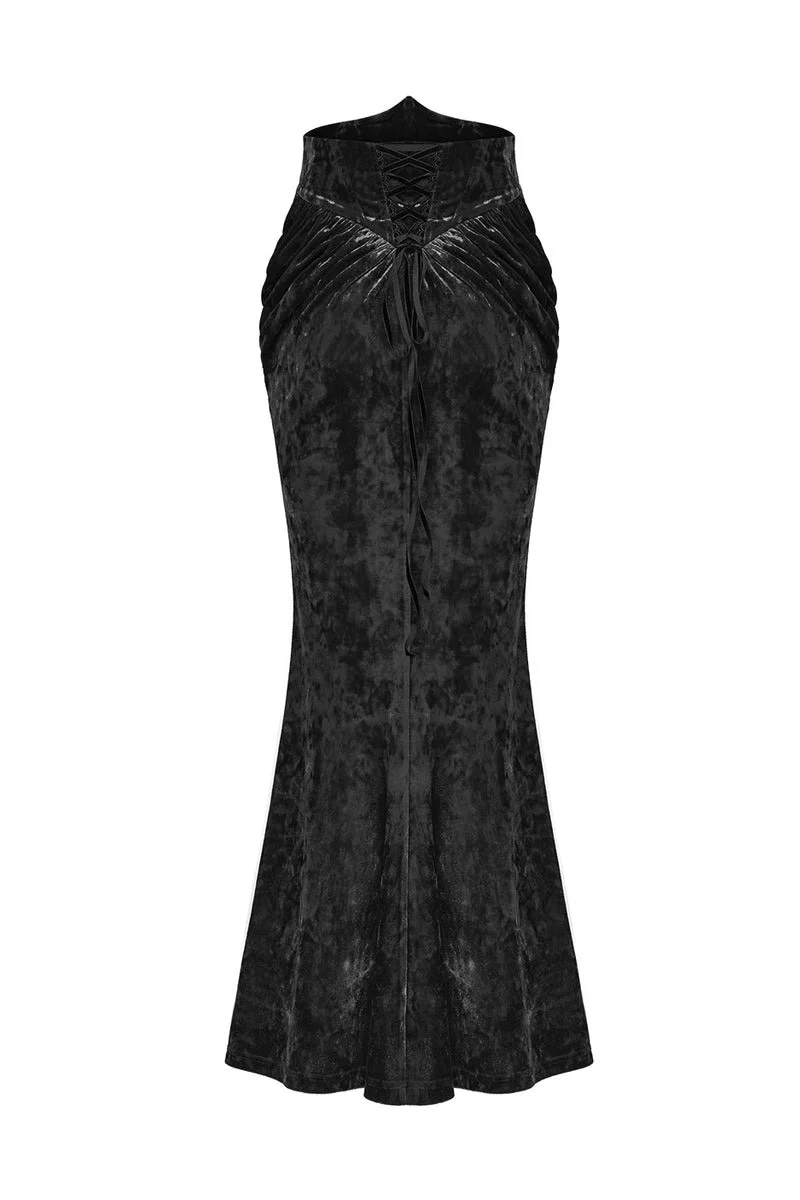 Velvet Moonlight Lace-Up Skirt - Image 3