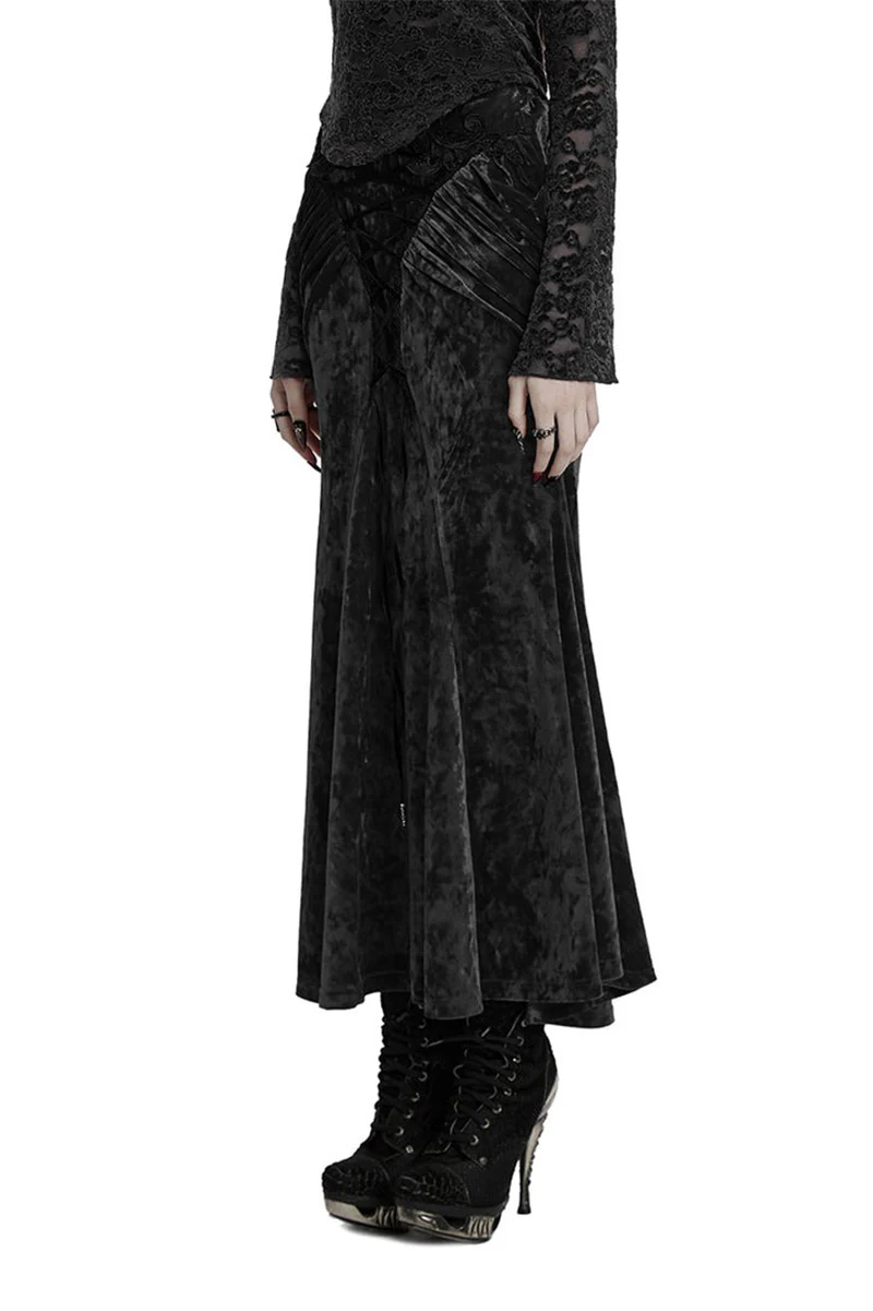 Velvet Moonlight Lace-Up Skirt - Image 6