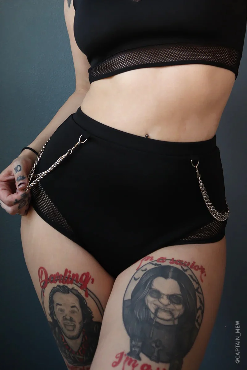 Venom Chain High Waisted Bikini Bottoms - Image 2