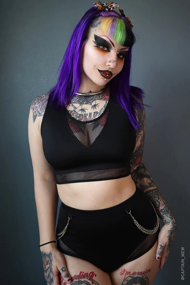Venom Chain High Waisted Bikini Bottoms - Image 3