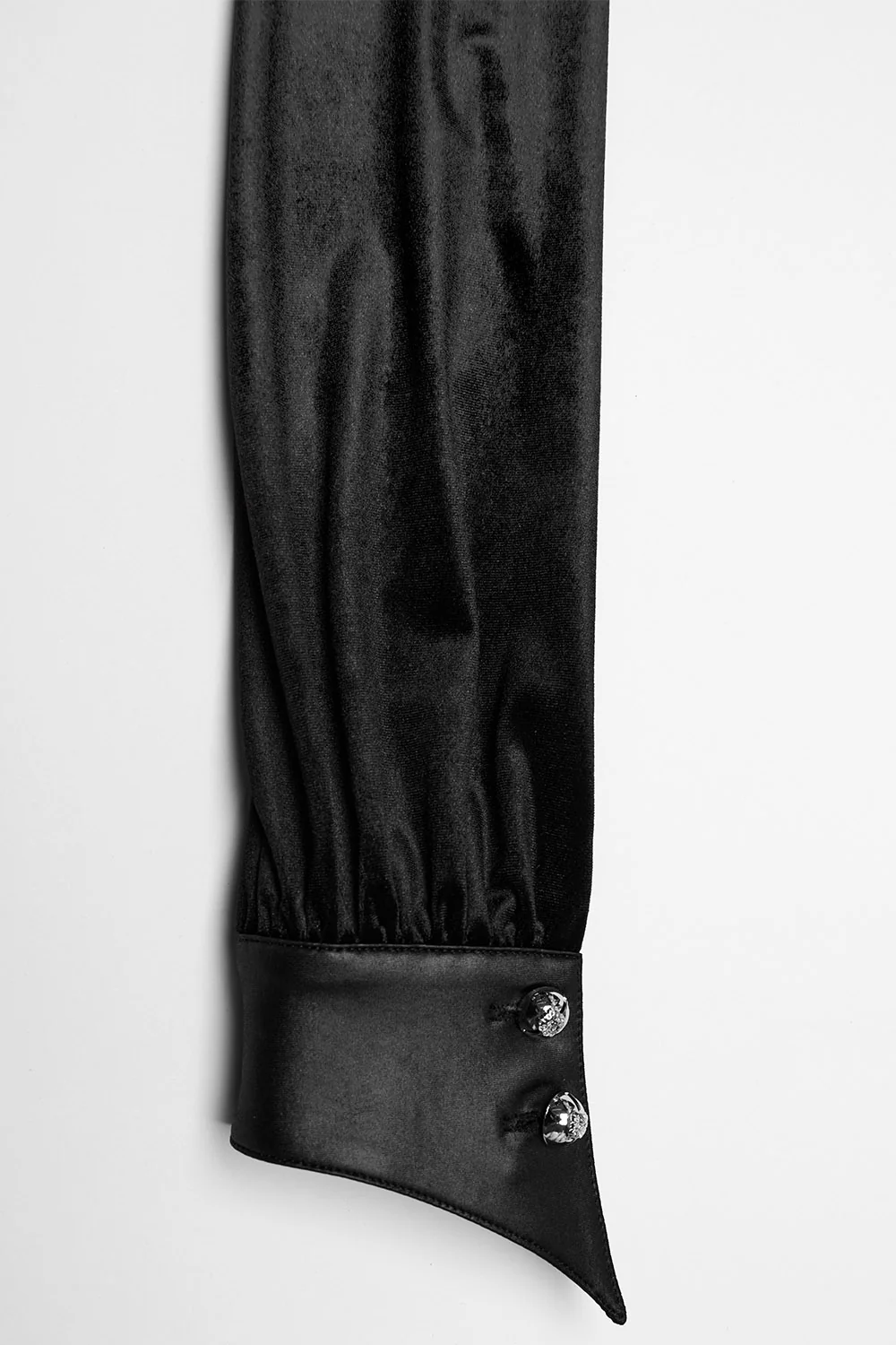 Venom Velvet Button-Up Top [Black] - Image 8
