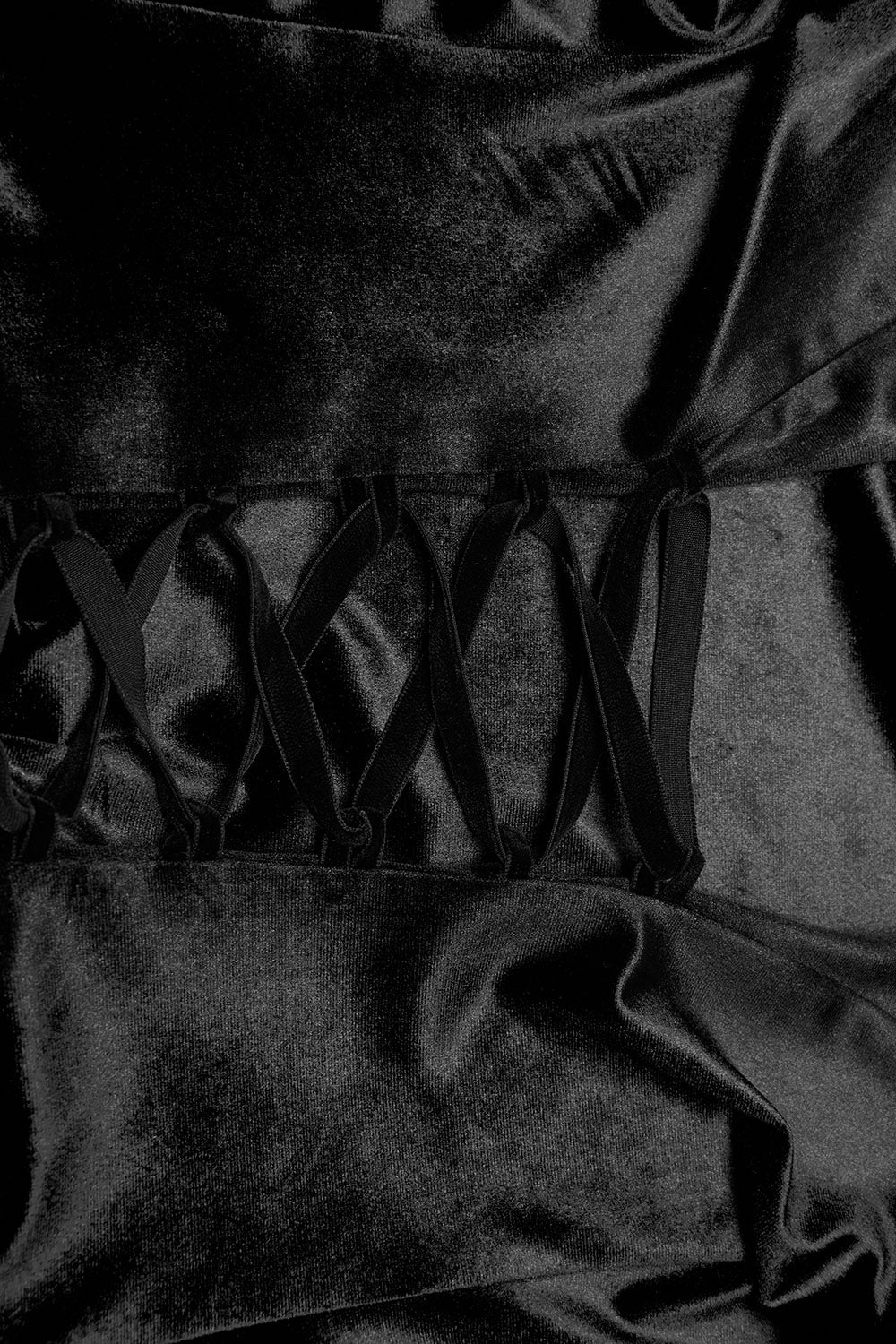 Venom Velvet Button-Up Top [Black] - Image 9