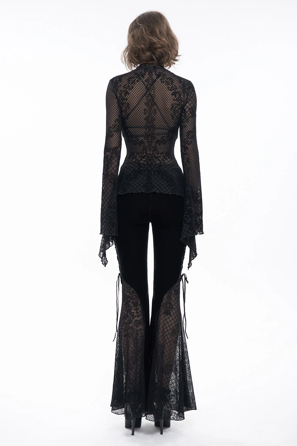 Versailles Sheer Flared Blouse - Image 9