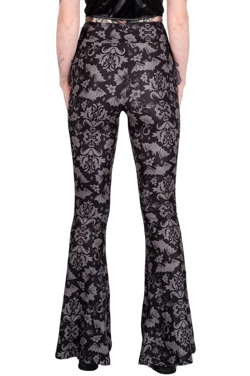 Victorian Damask Bat Hellz Bellz Bell Bottoms - Image 5