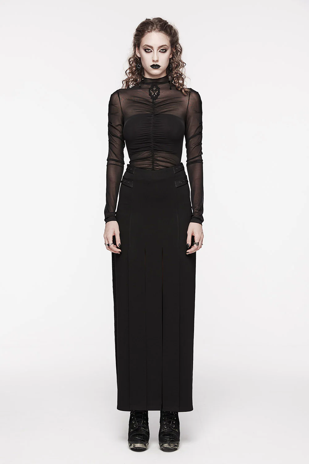 Victorian Embroiderd Cameo Mesh Top - Image 3