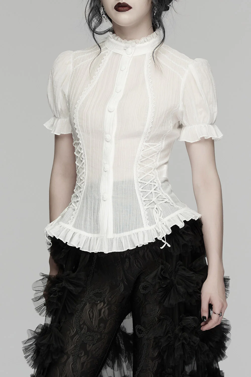Victorian Ghost Blouse [White] - Image 2