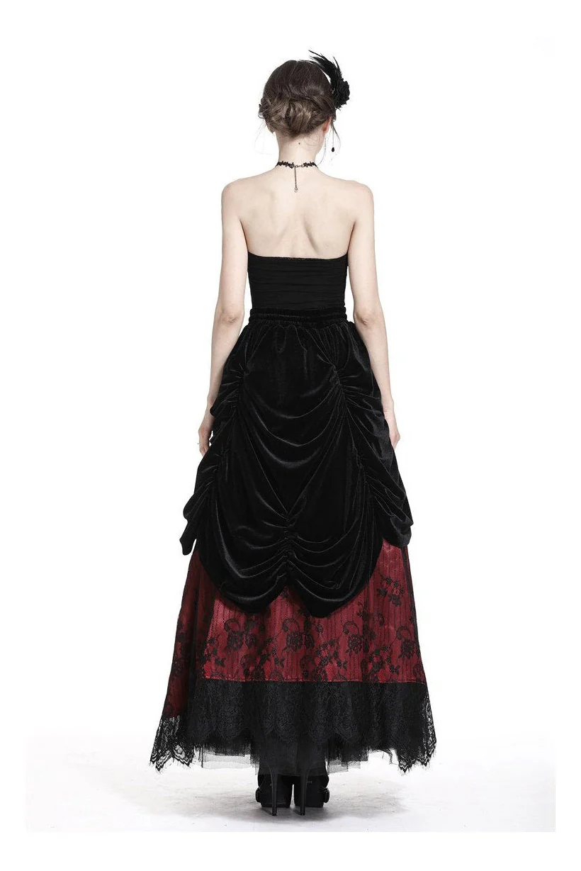 Victorian Goth Bustle Maxi Skirt - Image 2