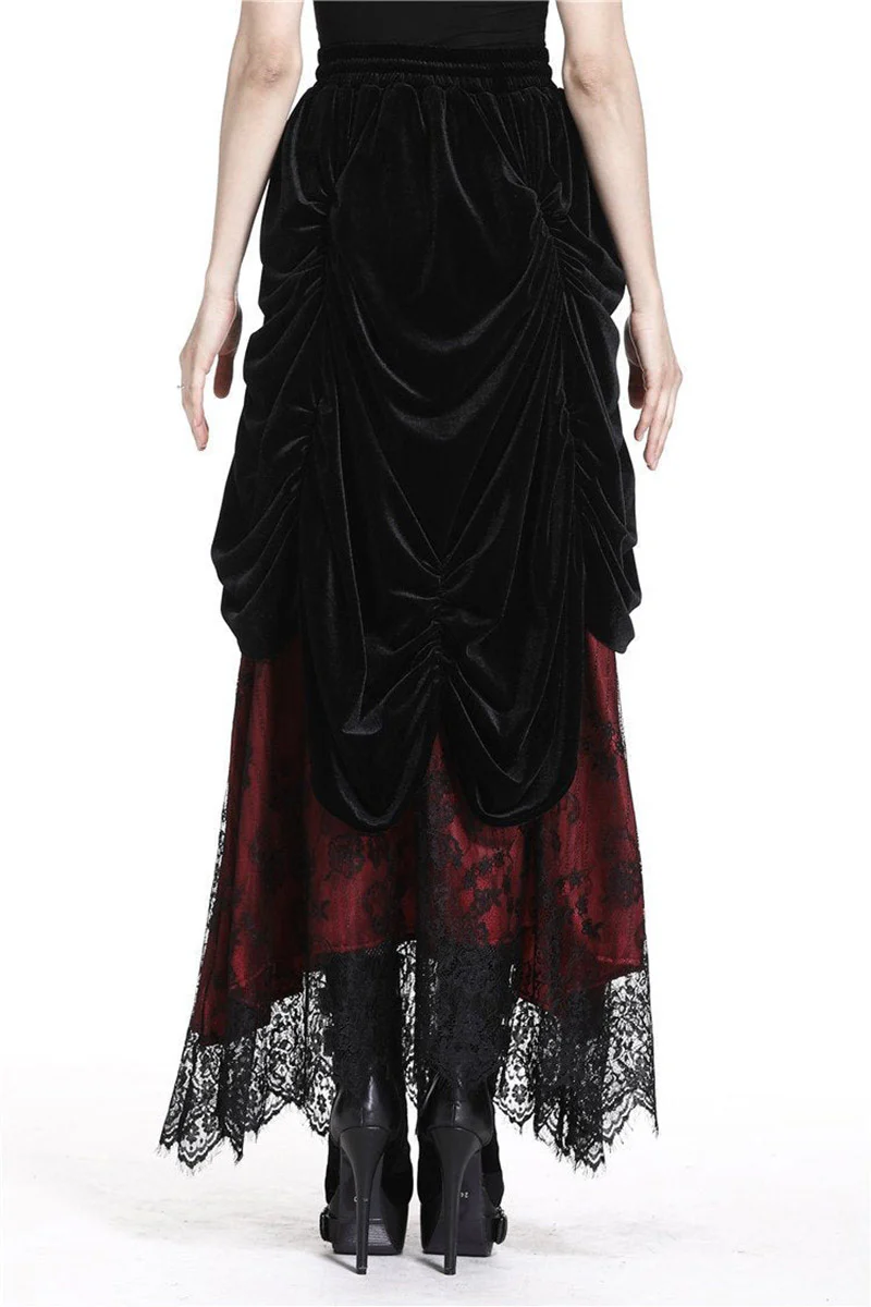Victorian Goth Bustle Maxi Skirt - Image 4