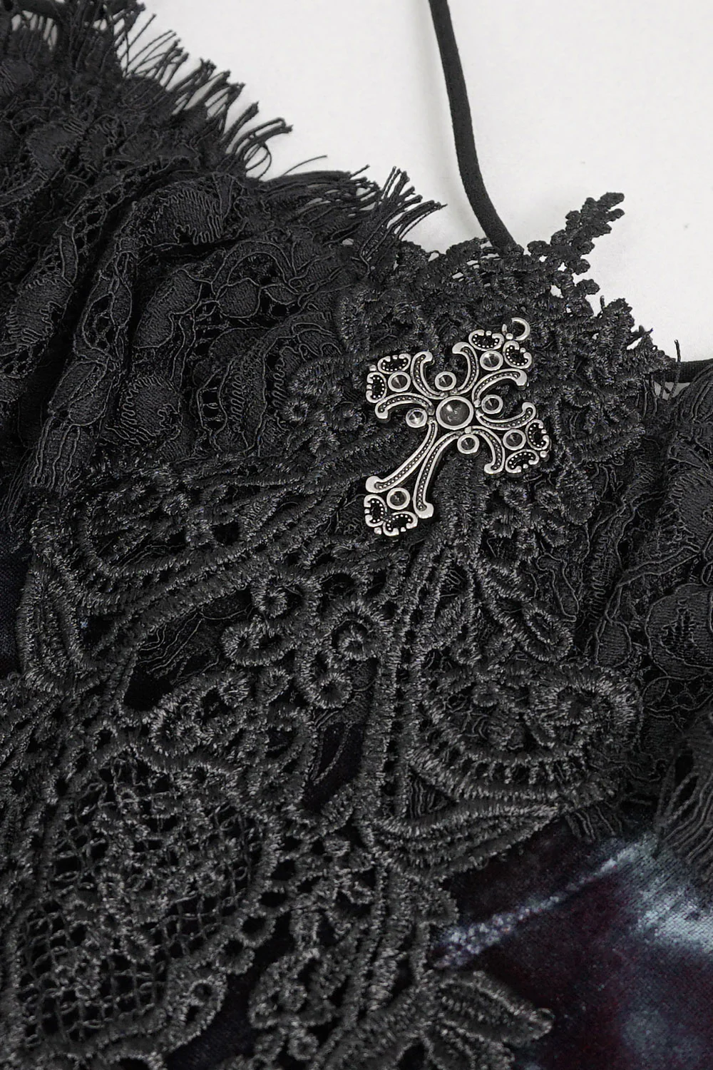 Victorian Goth Velvet Blouse - Image 7