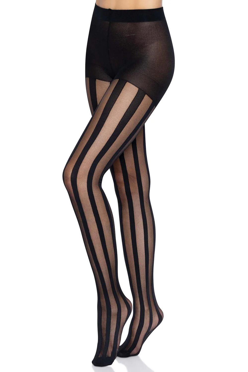Victorian Goth Vertical Striped Tights - Image 5