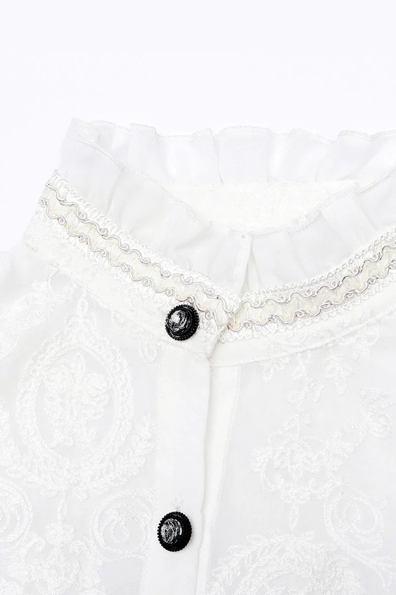 Victorian Tea Ruffled Top [Milk White] - Image 10