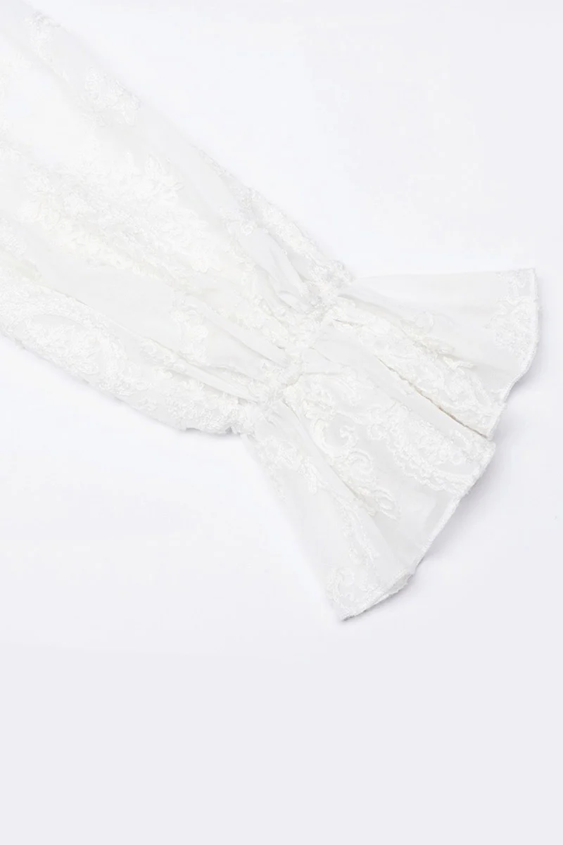 Victorian Tea Ruffled Top [Milk White] - Image 11