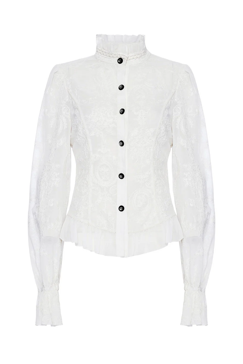 Victorian Tea Ruffled Top [Milk White] - Image 7