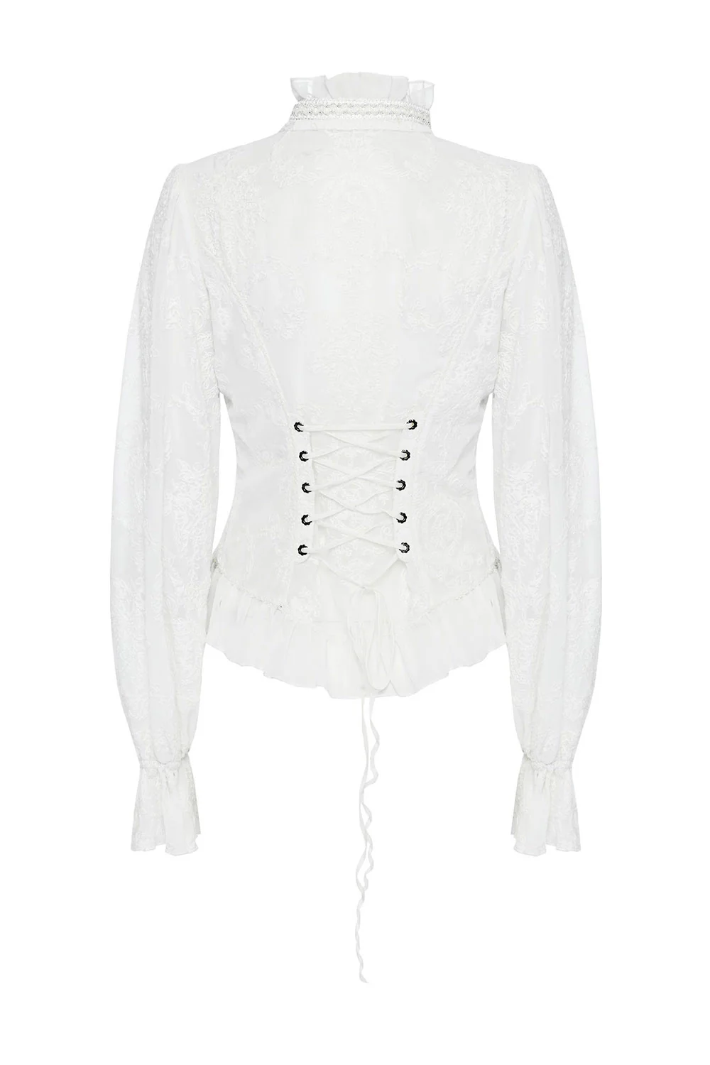 Victorian Tea Ruffled Top [Milk White] - Image 9