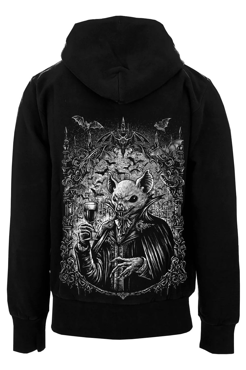 Victorian Vampire Bat Hoodie - Image 2