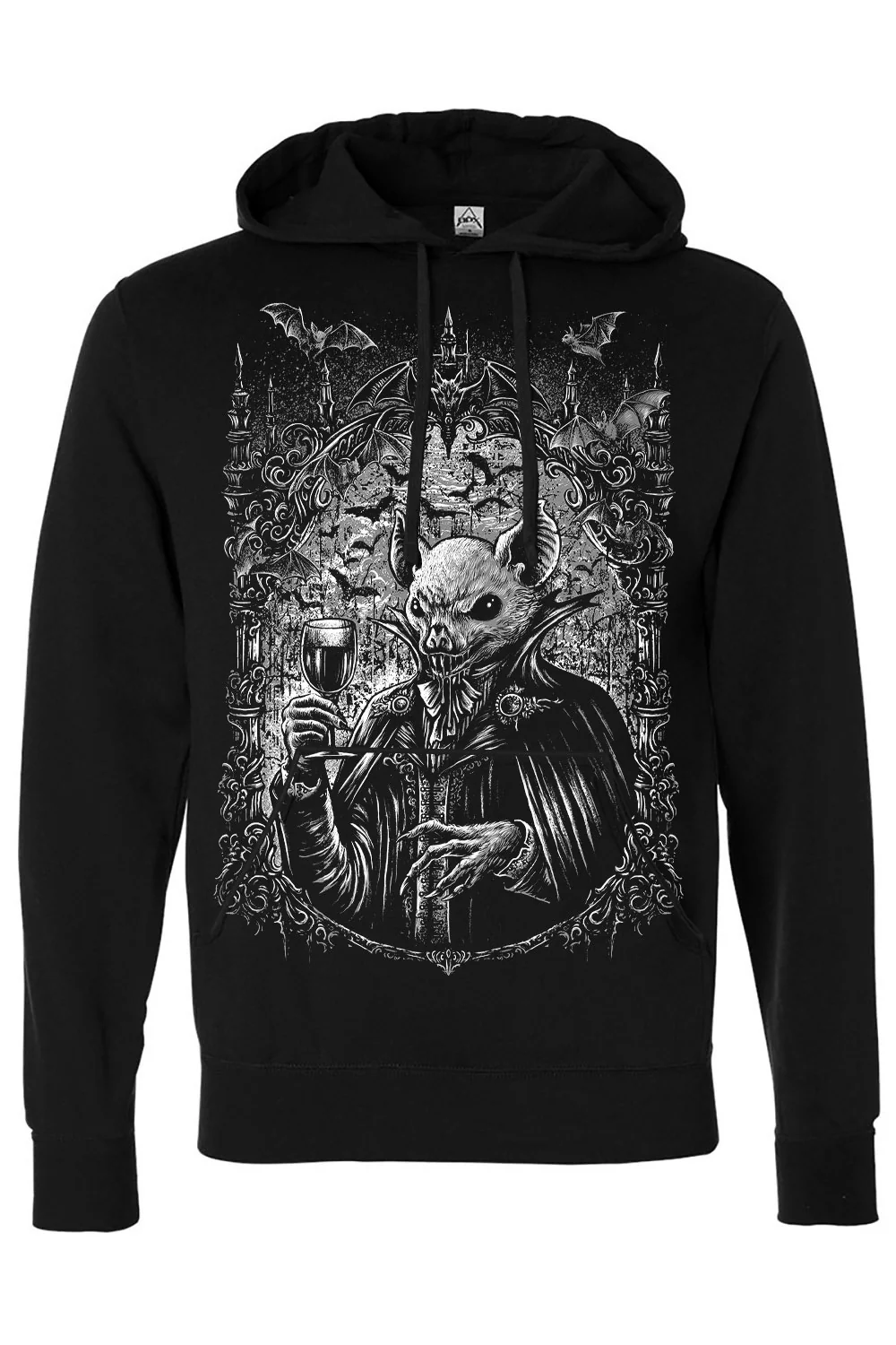 Victorian Vampire Bat Hoodie - Image 4