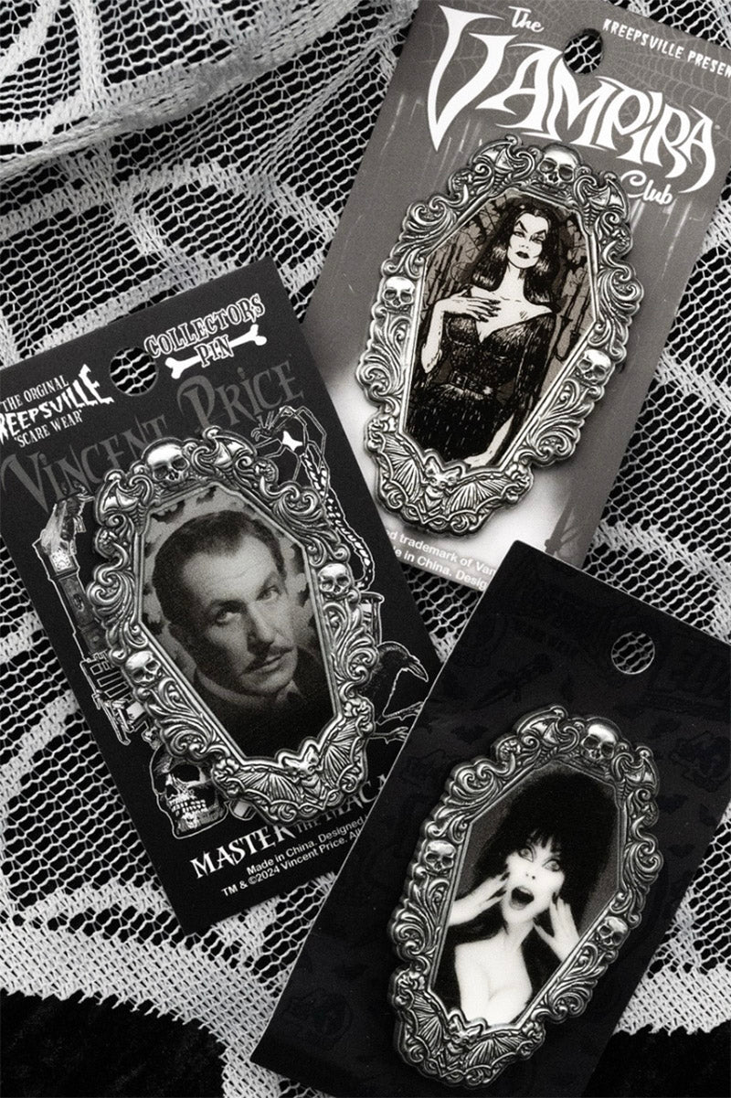 Vincent Price Gothic Frame Enamel Pin - Image 4