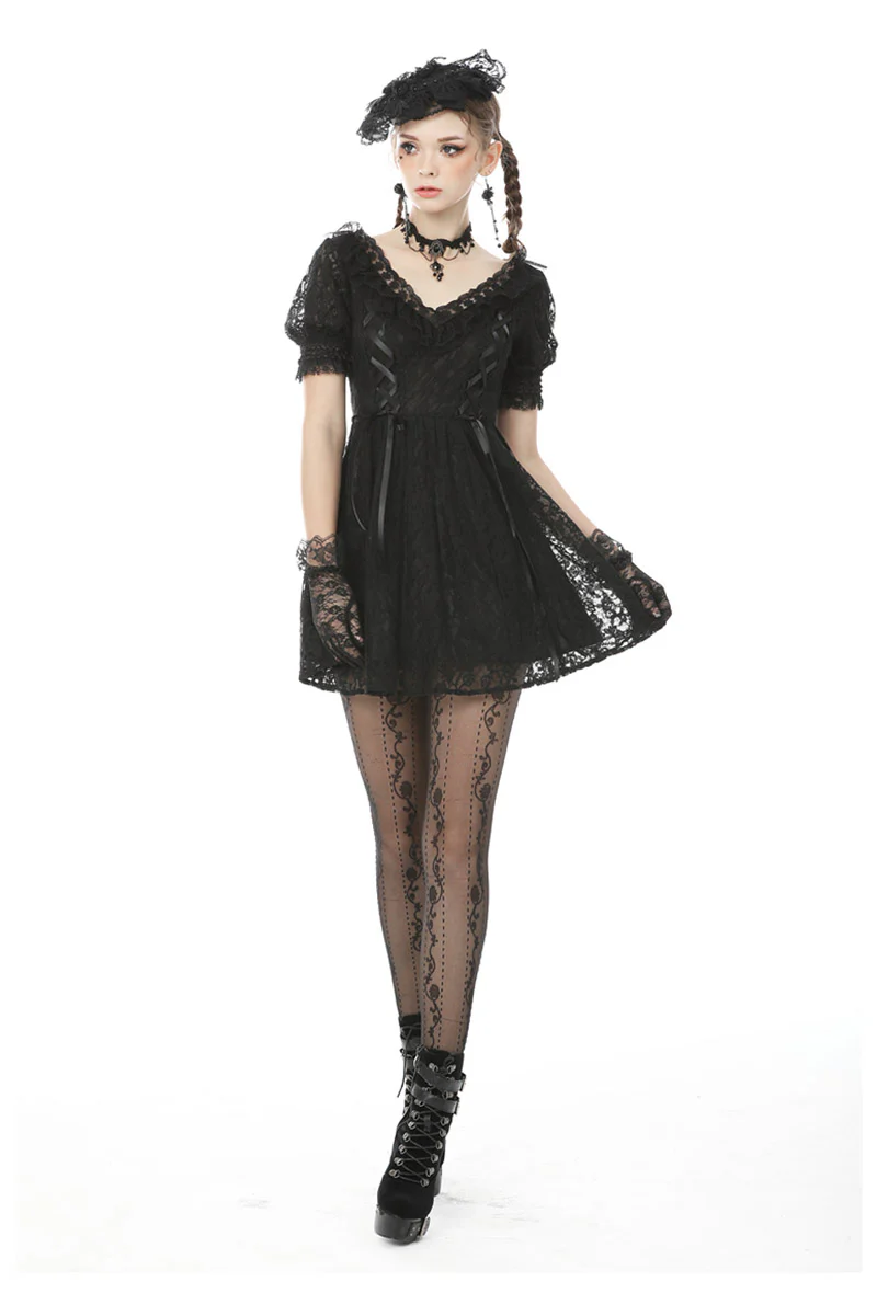 Vintage Goth Mini Dress - Image 2