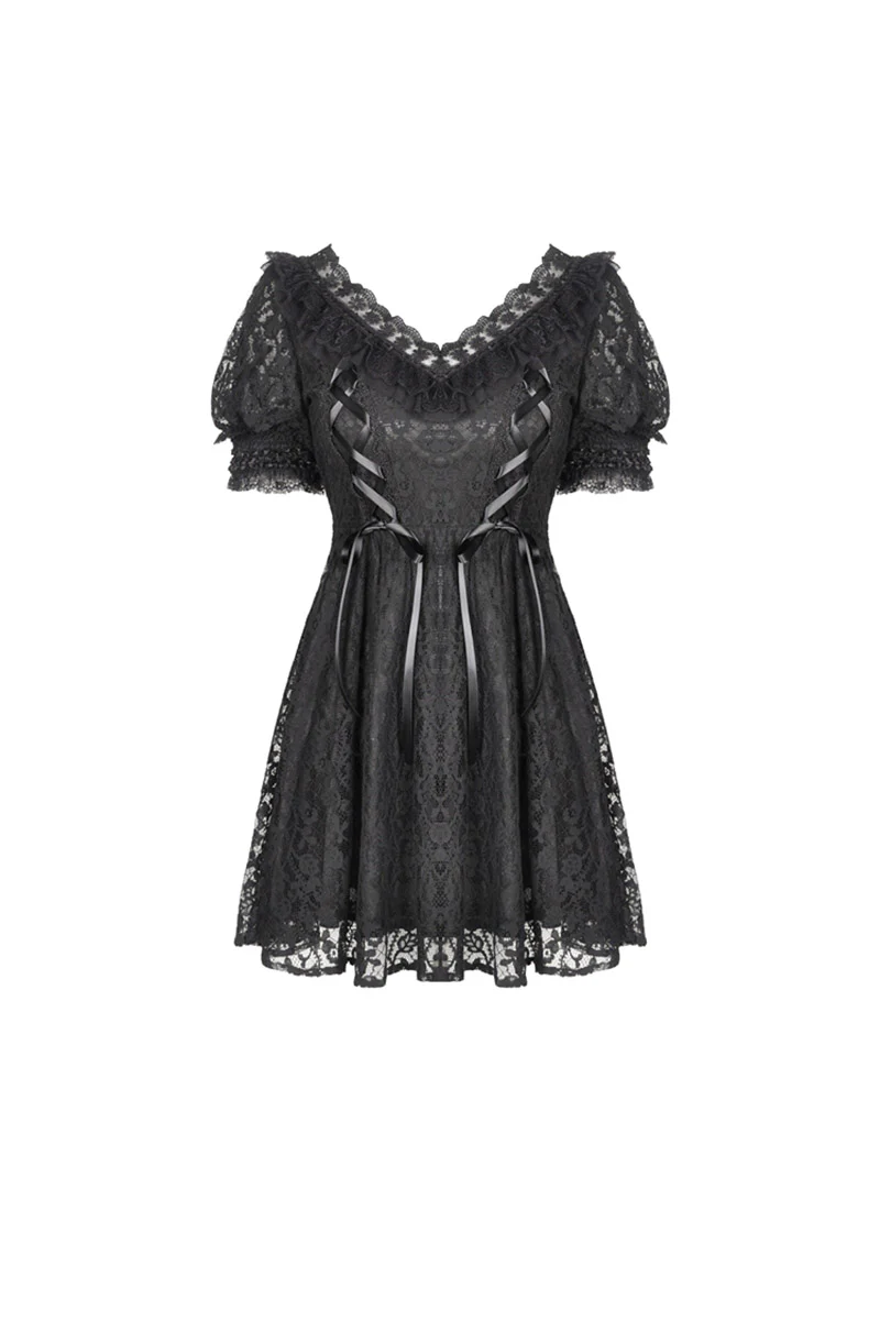 Vintage Goth Mini Dress - Image 6