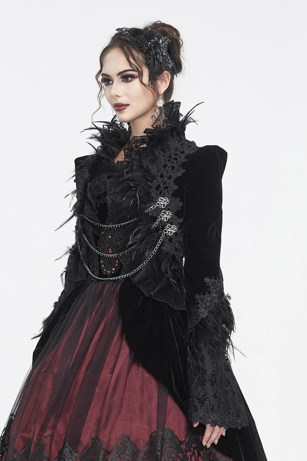 Vladimira Velvet Goth Jacket - Image 5