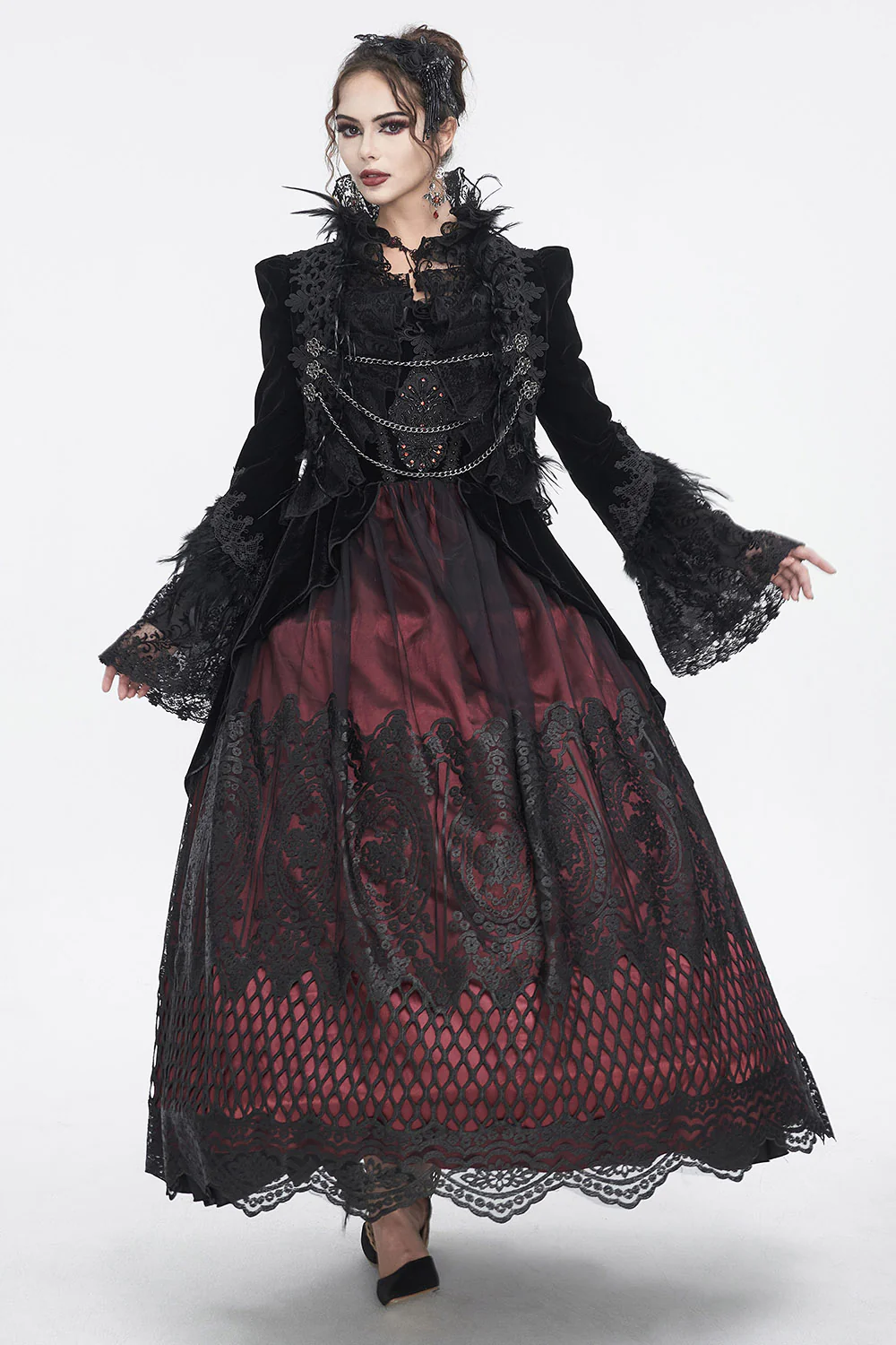Vladimira Velvet Goth Jacket - Image 8