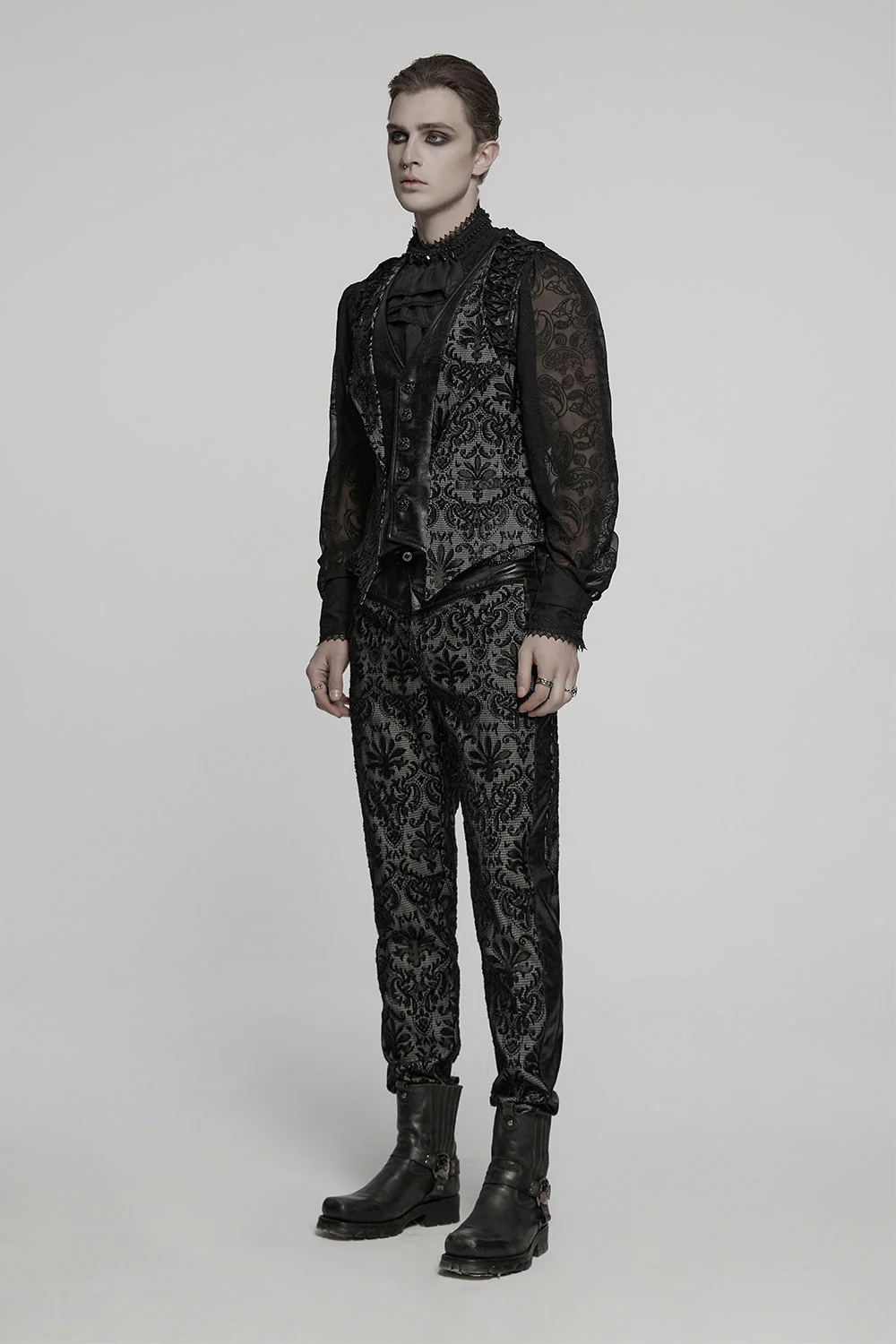 Vladmire Damask Vampire Goth Vest - Image 6