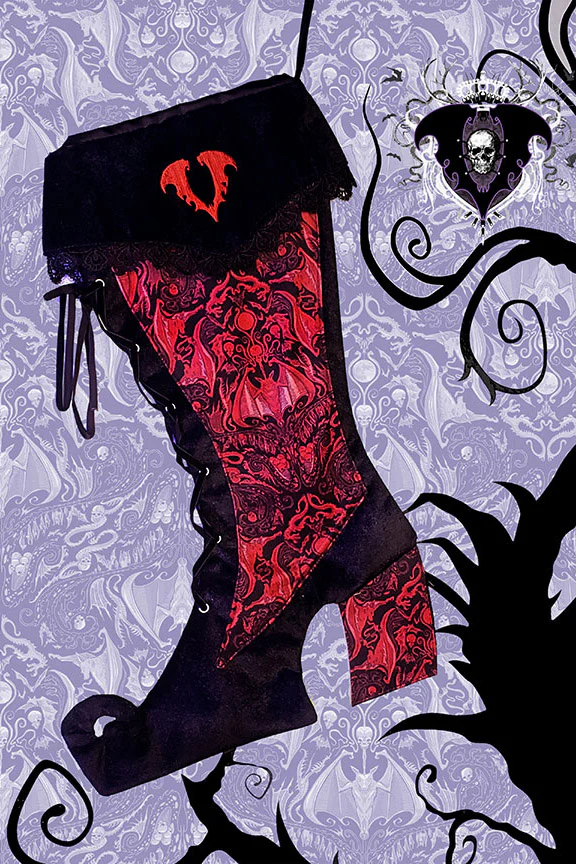 Voltaire Gothic Xmas Stocking [Multiple Colors Available] - Image 5