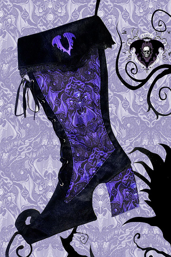 Voltaire Gothic Xmas Stocking [Multiple Colors Available] - Image 6