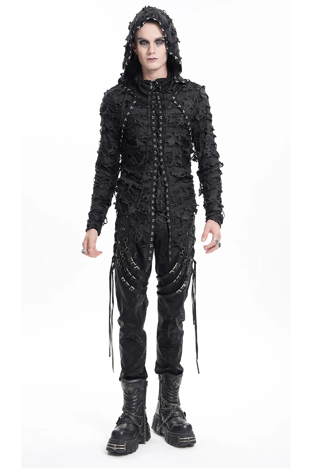 War Boy Shredded Hooded Top - Image 6