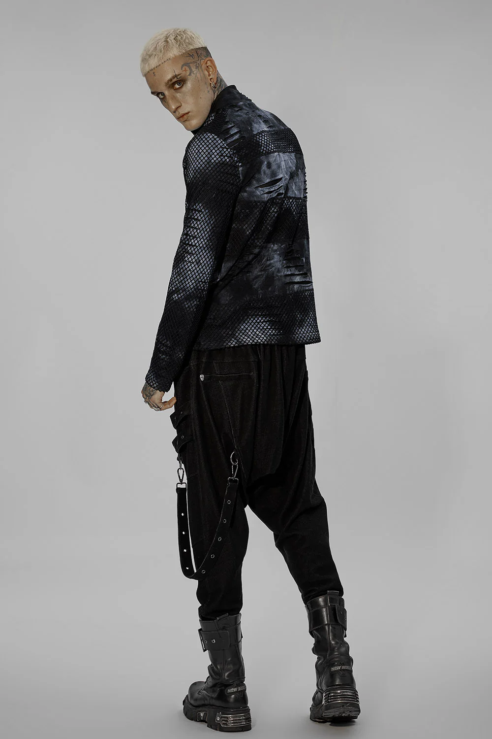 War Rig Bleached Top [BLACK/GREY] - Image 4