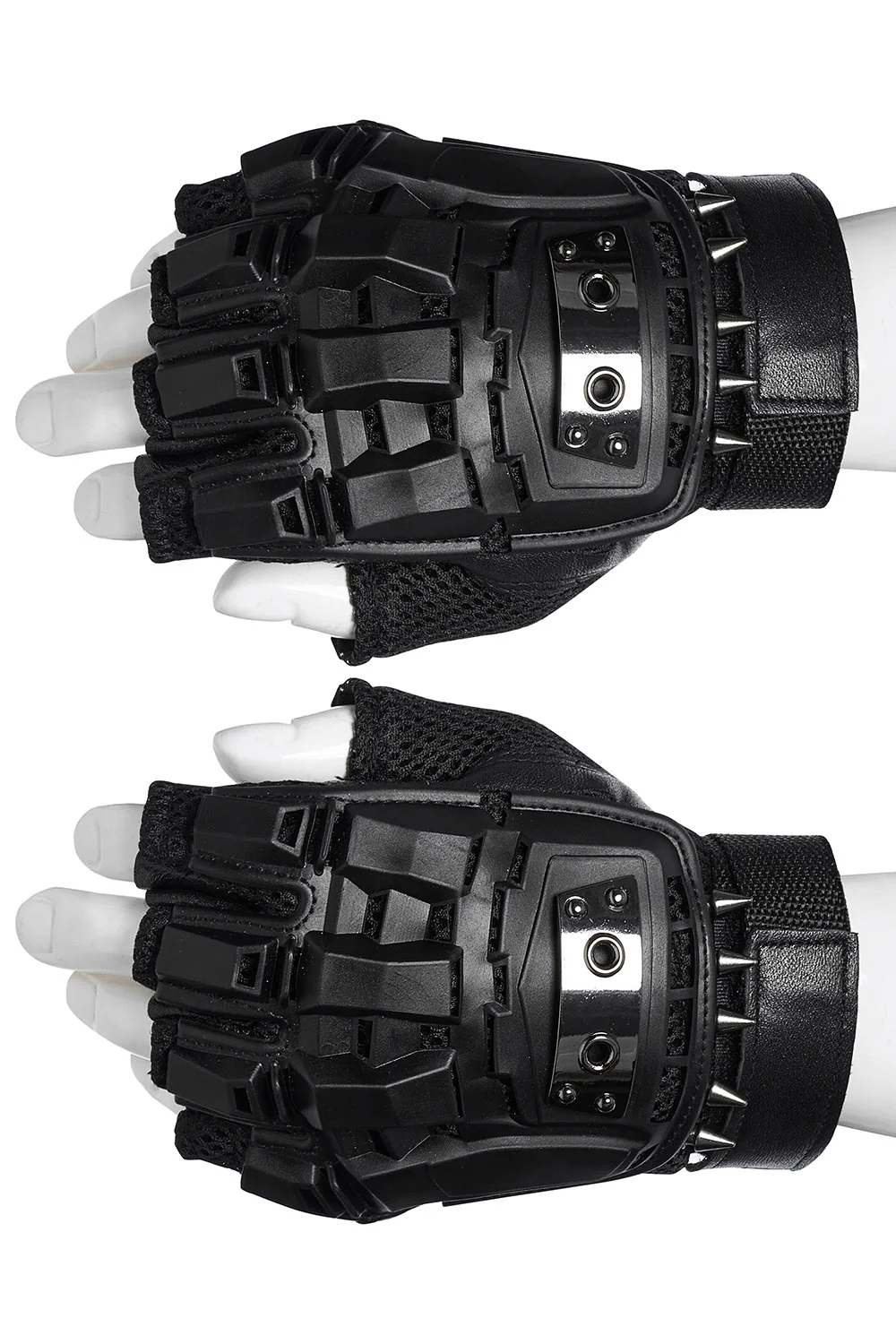 Wasteland Spiked Fingerless Gloves