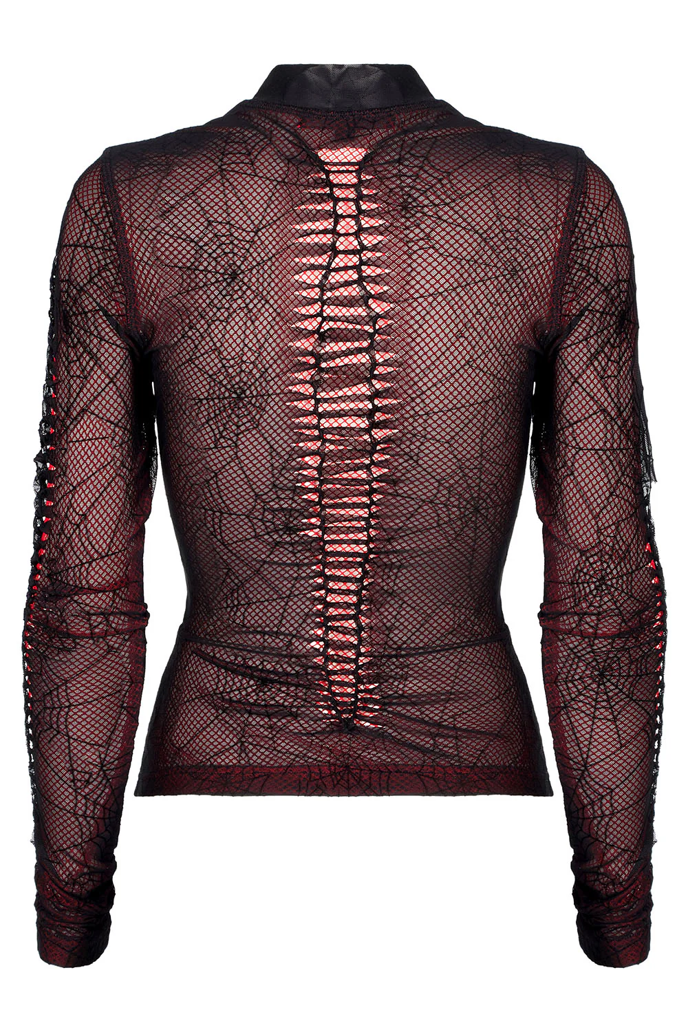 Weaving Webs Mesh Top [RED] - Image 7