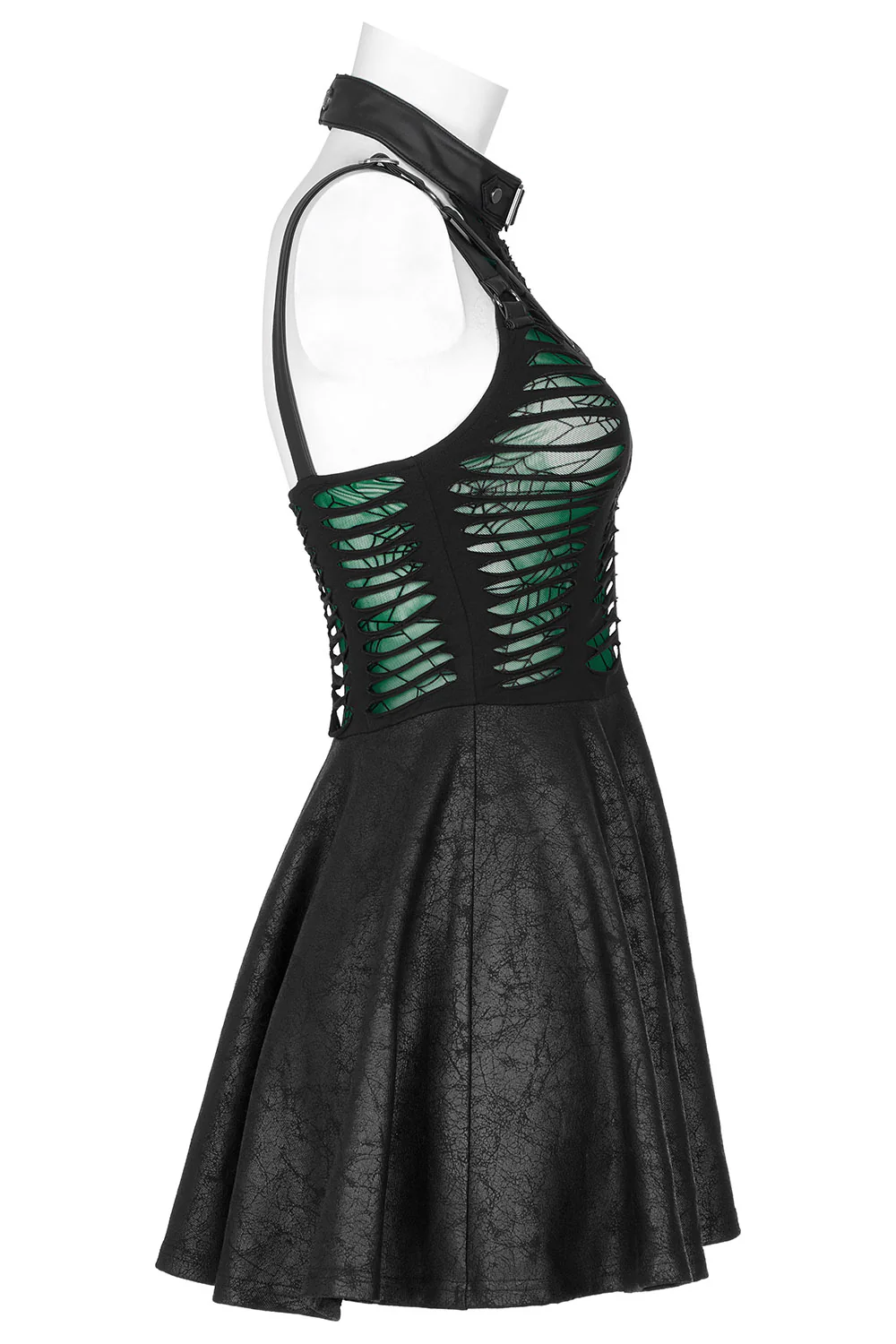 Webbed Skater Dress [GREEN] - Image 6