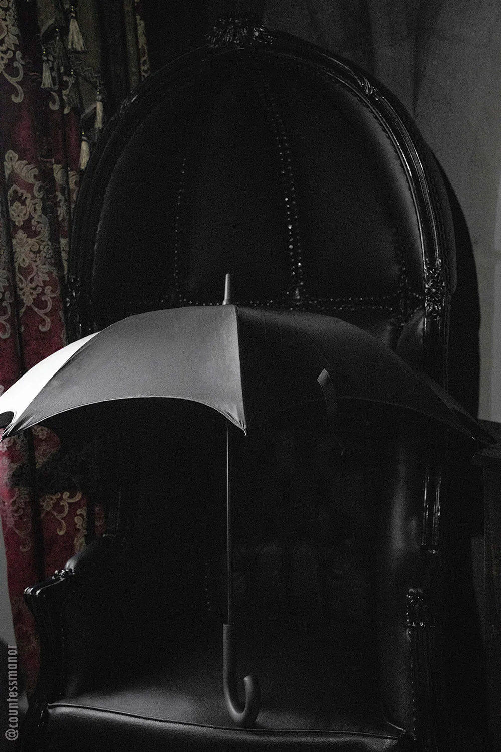 Wednesday Funeral Procession Umbrella [BLACK] - Image 7