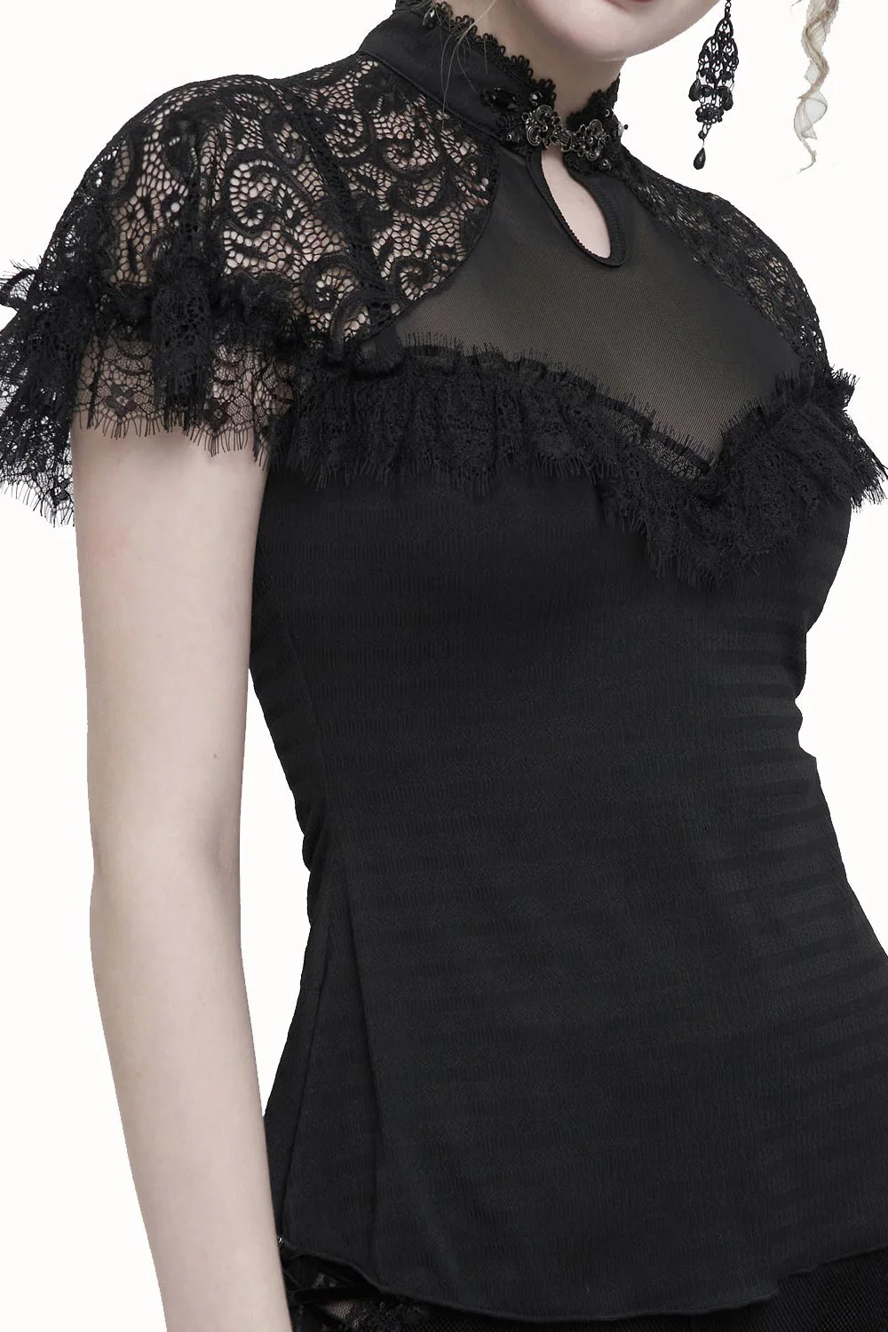 Weeping Widow Keyhole Blouse - Image 2