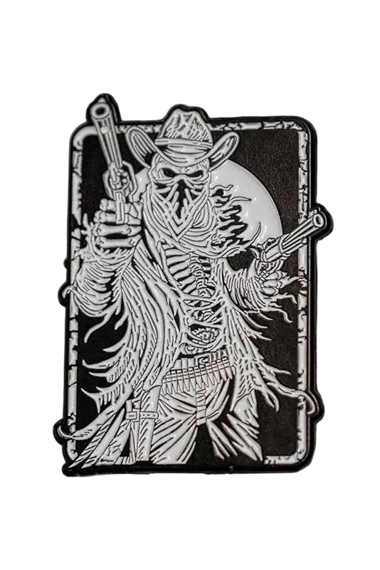 Western Goth Cowboy Enamel Pin - Image 4